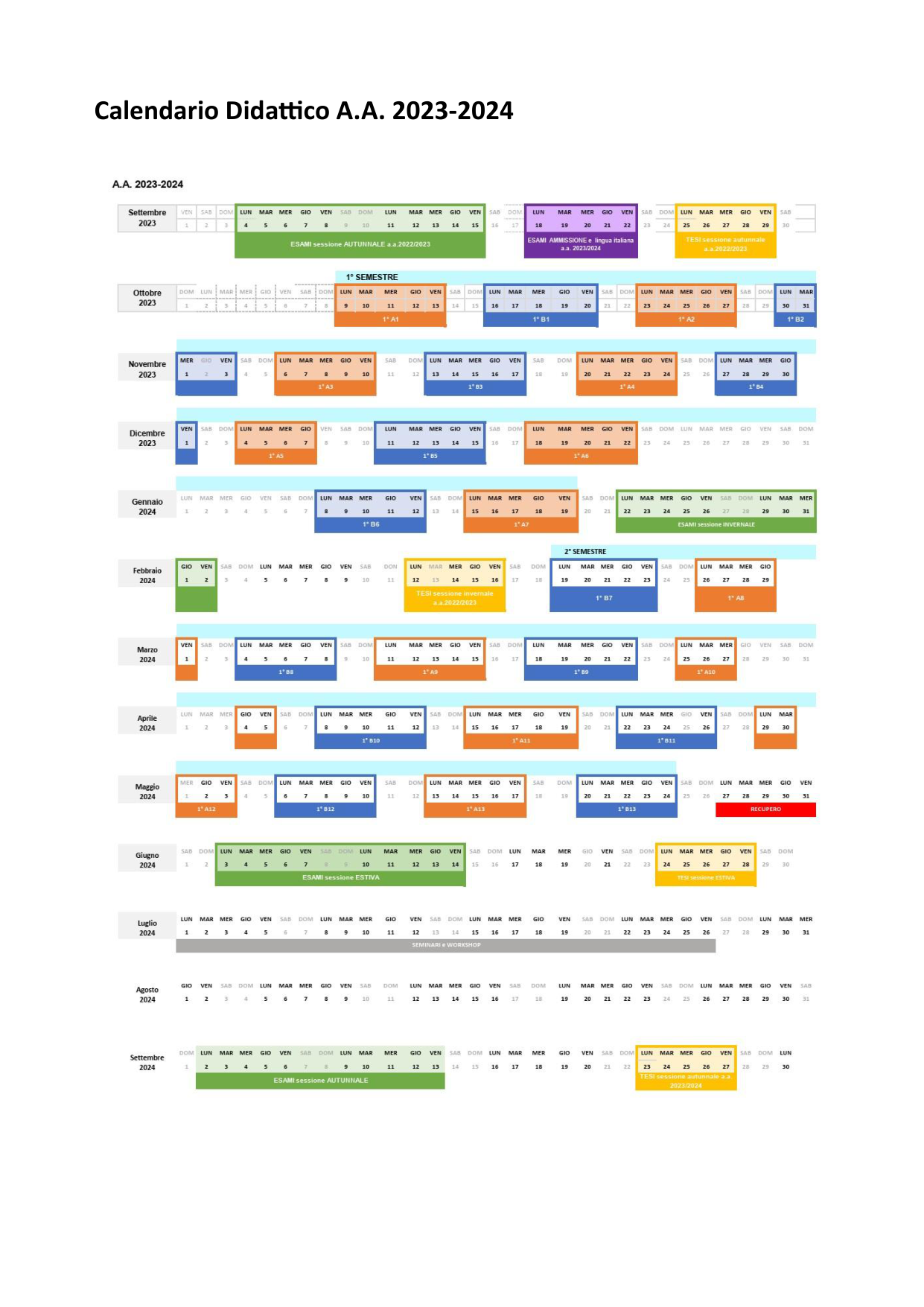 Anteprima di Calendario Didattico 2023/24